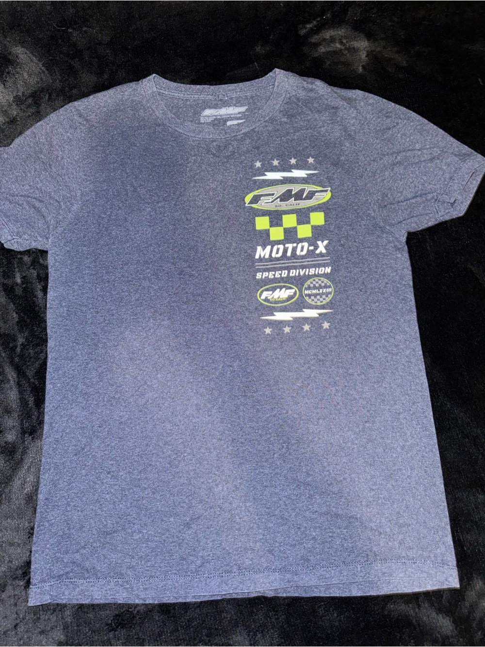 Moto-X Men's Navy Short Sleeve Graphic Tee
